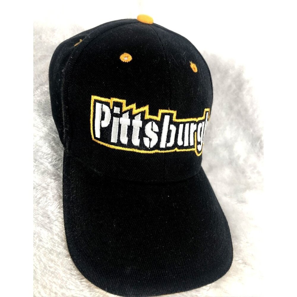Mens Hat Pittsburgh 43 Black & Gold Embroidered Baseball Cap